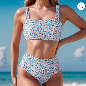 NWT-High Waisted Bikini Swimsuit Size L